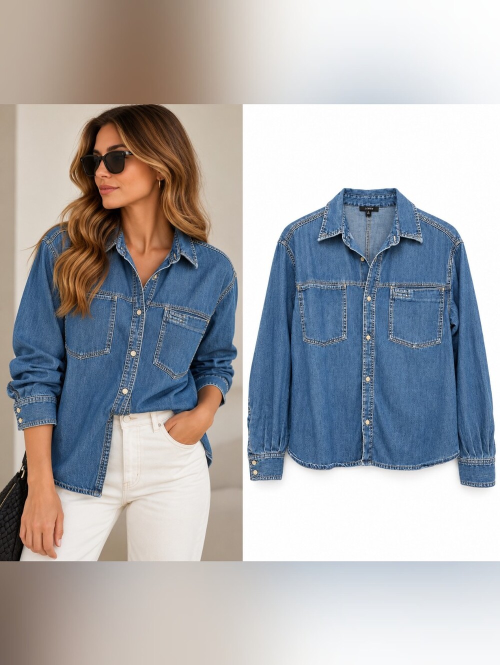 JOE’S Jeans Blue Denim Button-Up Shirt Size S